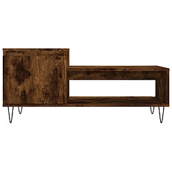 Maison Chic Table basse,Table Console Table d'appoint, Table pour salon Chêne fumé 100x50x45 cm Bois d'ingénierie -MN62797 pas cher