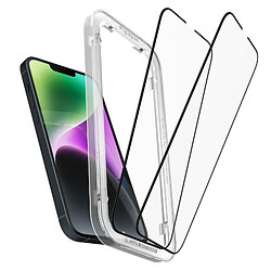 Spigen Sgp Spigen Alm Glass FC 2-Pack - Verre Trempé iPhone 13 / iPhone 13 Pro 2 pièces (Noir)