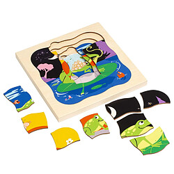 Educo Puzzle en Bois - la vie de la grenouille - jeu Montessori