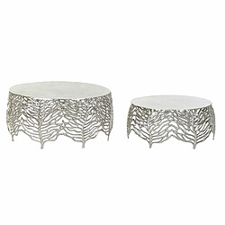 Table d'appoint DKD Home Decor Aluminium (2 pcs) (52 x 52 x 25 cm) (63.5 x 63.5 x 30.5 cm)