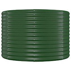 Avis vidaXL Lit surélevé de jardin Acier enduit de poudre 507x100x68cm Vert