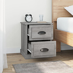 Avis Maison Chic Table de chevet, Table de Nuit pour chambre salon sonoma gris 39x39x47,5 cm bois d'ingénierie