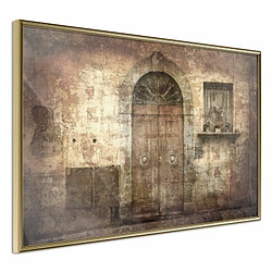 Paris Prix Affiche Murale Encadrée Mysterious Door 30 x 20 cm Or