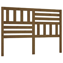 vidaXL Tête de lit Marron miel 126x4x100 cm Bois massif de pin