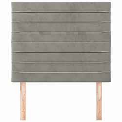 Avis Maison Chic Lot de 2 Têtes de lit design pour chambre - Décoration de lit Gris clair 100x5x78/88 cm Velours -MN70419