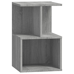 vidaXL Table de chevet Sonoma gris 35x35x55 cm Bois d'ingénierie