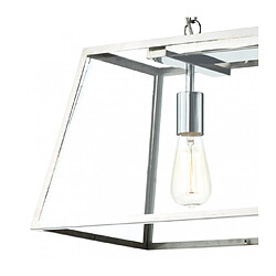 Luminaire Center Suspension Academy acier inoxydable poli et verre 3 ampoules