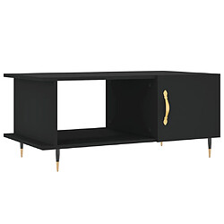 vidaXL Table basse noir 90x50x40 cm bois d'ingénierie