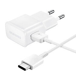 Chargeur Secteur USB 15W Quick Charge 3.0 et Câble USB-C Original Samsung Blanc