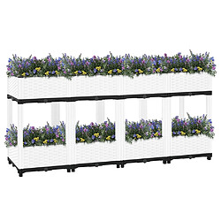 Maison Chic Jardinière,Lit surélevé - Bac à fleurs - pot de fleur 160x40x71 cm Polypropylène -GKD99906