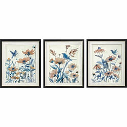 Cadre DKD Home Decor Fleurs (50 x 2 x 60 cm)