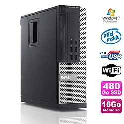 PC Dell Optiplex 990 SFF Intel G630 2.7GHz 16Go Disque 480Go SSD DVD Wifi W7 - Occasion