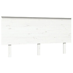 vidaXL Tête de lit Blanc 154x6x82,5 cm Bois massif de pin