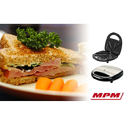 Avis Appareil électrique pour 2 Sandwiches en forme de triangle, plaques antiadhésive, 750, Noir/Argent, MPM, MOP-26M