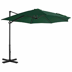 Maison Chic Parasol Jardin | Parasol en porte-à-faux et poteau en aluminium 300 cm Vert - GKD72394