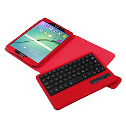 Acheter Wewoo Clavier QWERTY rouge pour Samsung Galaxy Tab S2 8.0 T710 / T715 2 en 1 détachable Bluetooth Litchi Texture étui en cuir avec support