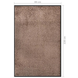 vidaXL Paillasson Marron 80x120 cm pas cher