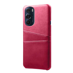 Coque en TPU + PU avec porte-cartes rose pour votre Motorola Edge X30