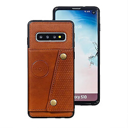 Universal Étui de protection en cuir pour Galaxy S10 (marron)