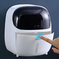 Universal Porte-papier hygiénique créatif Porte-papier étanche Boîte de rangement pour papier toilette Porte-rouleaux de toilette Forme de robot | Porte-papiers (noir)