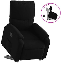 vidaXL Fauteuil inclinable noir tissu