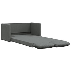 vidaXL Canapé-lit 2 en 1 gris foncé 112x174x55 cm tissu