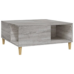 vidaXL Table basse sonoma gris 80x80x36,5 cm bois d'ingénierie