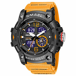 Smael Luxe Hommes Mode Affaires Montre Led Numérique Sport Quartz Montre-Bracelet Décontracté Étanche Montres Transparent Blanc