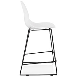 Avis Alterego Tabouret snack mi-hauteur 'BERLIN MINI' blanc empilable moderne