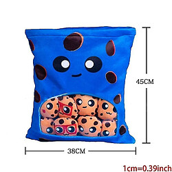 Universal Mignon coussin farci biscuit enlever moelleux moelleux cadeau créatif pour les filles | Oreiller en peluche (bleu)