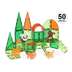 TechKidz Jeu de construction magnétique de 50 pcs - Modèle Jungle Vert