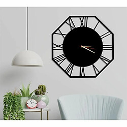 DEKORY Octogone Horloge Murale en Métal 50cm