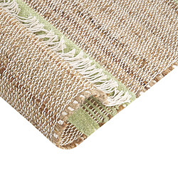 Avis Beliani Tapis en jute beige et vert clair 80 x 300 cm TALPUR