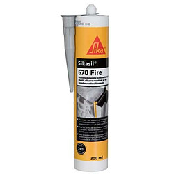 Mastic classé feu pour joints de dilatation et de calfeutrement - SIKA Sikasil 670 Fire - Gris - 300ml