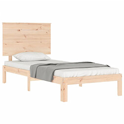 Avis vidaXL Cadre de lit sans matelas 90x200 cm bois de pin massif