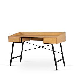 Vivaldi Bureau Ice 133 cm Chêne Doré/Noir