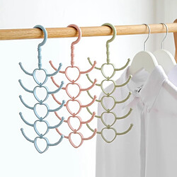 Avis Wewoo 5 PCS Rotative Tie Scarf Rack 10 Hooks Hanger Wardrobe Storage Blue