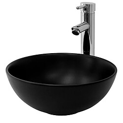 ML DESIGN MODERN LIVING Lavabo Ø 32x13,5 cm céramique noire ML-Design