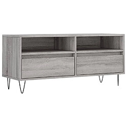 Maison Chic Meuble TV scandinave gris - Banc TV pour salon Sonoma 100x34,5x44,5 cm bois d'ingénierie -MN45501