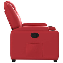 Avis vidaXL Fauteuil inclinable Rouge Similicuir