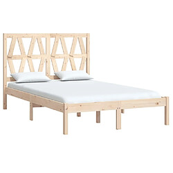 Avis Maison Chic Lit Moderne Chambre - Cadre/structure de lit pour adulte bois de pin massif 135x190 cm double -MN98887