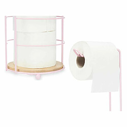 Avis Berilo Porte-rouleaux pour Papier Toilette Rose Métal Bambou 16,5 x 63,5 x 16,5 cm (4 Unités)