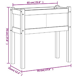 vidaXL Jardinières 2 pcs avec pieds bois de pin massif pas cher