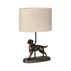 Elstead Lighting Lampe de table Rufus Résine,toile de jute Patine Bronze