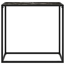 Maison Chic Table console | Meuble d'entrée | Table d'appoint Noir 80x35x75 cm Verre trempé -GKD44175