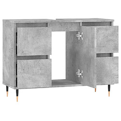 Avis vidaXL Armoire salle de bain gris béton 80x33x60cm bois d'ingénierie