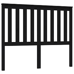 Maison Chic Tête de lit scandinave,Meuble de chambre Noir 126x6x101 cm Bois massif de pin -MN37529