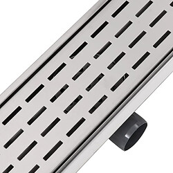 vidaXL Drain de douche linéaire 830 x 140 mm Acier inoxydable pas cher