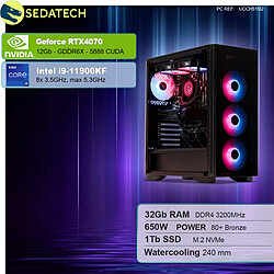 Sedatech PC Gamer • Intel i9-11900KF • RTX4070 • 32Go RAM • 1To SSD M.2 • sans OS