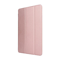 Acheter Etui en PU + silicone avec support tri-pliure or rose pour votre Apple iPad 10.2 (2019)